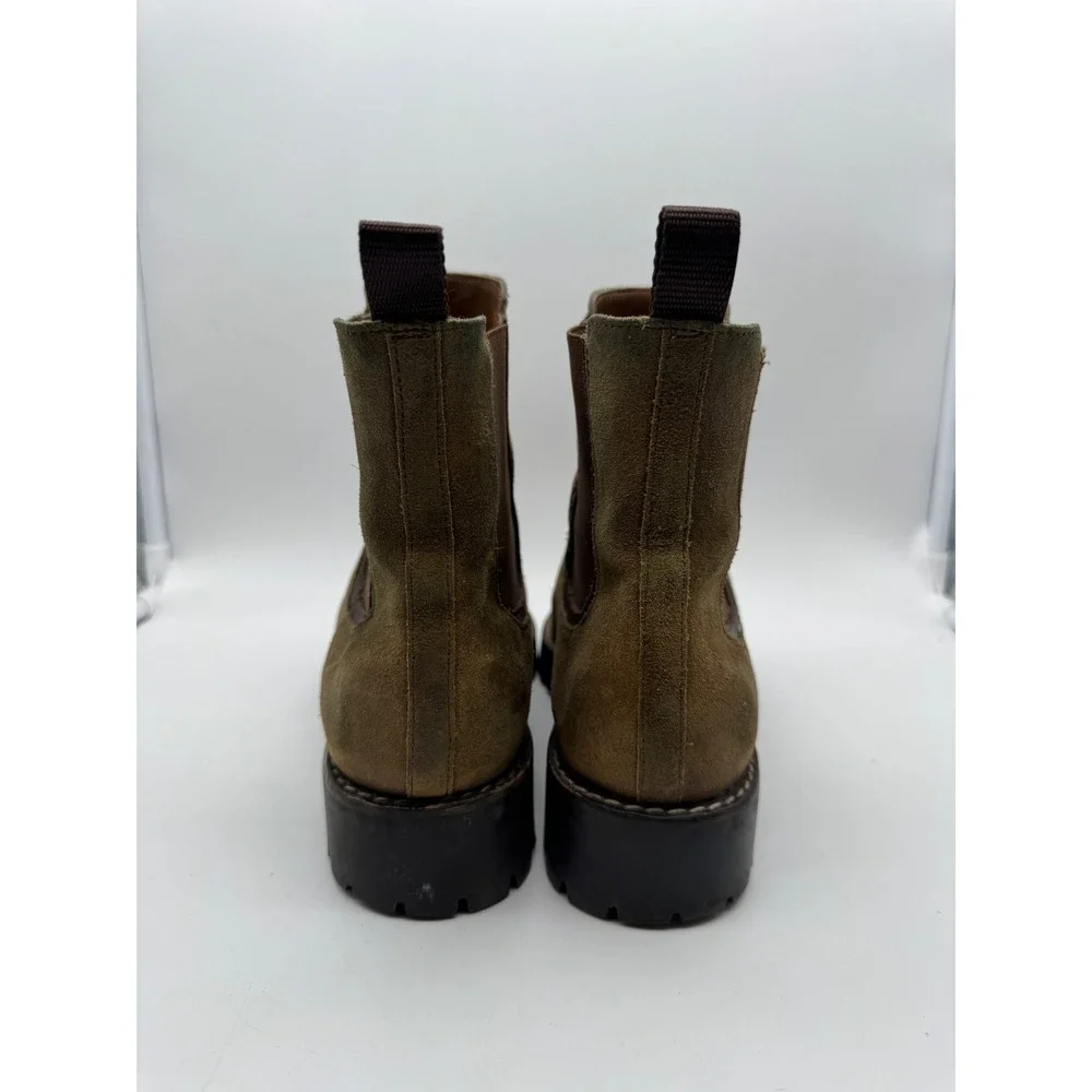 Thursday Boot Co Legend Chelsea Boots Olive Suede‎ Lug Sole Mens 9.5 US
